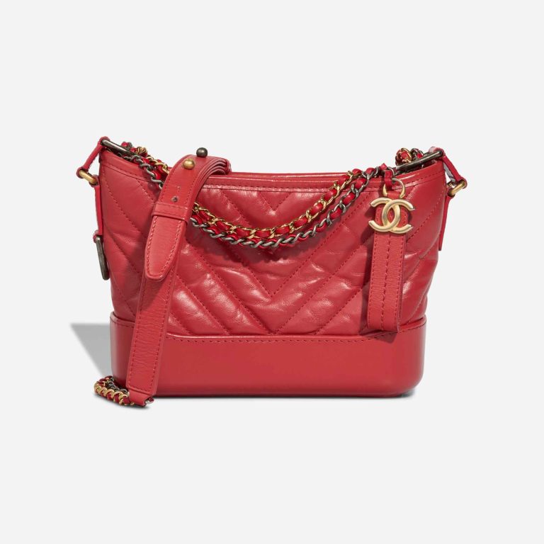 Chanel Gabrielle Small Lamb Red Front | Sell your designer bag