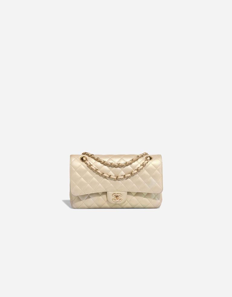 Chanel Timeless Medium Lamb White / Iridescent Front | Sell your designer bag
