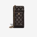 Chanel Timeless Card Holder Crossbody Bag Lamb Black Front | Sell your designer bag