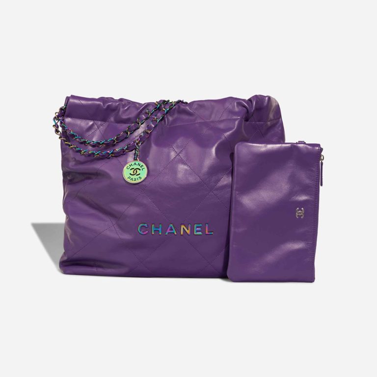 Chanel 22 Medium Calf Purple Front | Sell your designer bag
