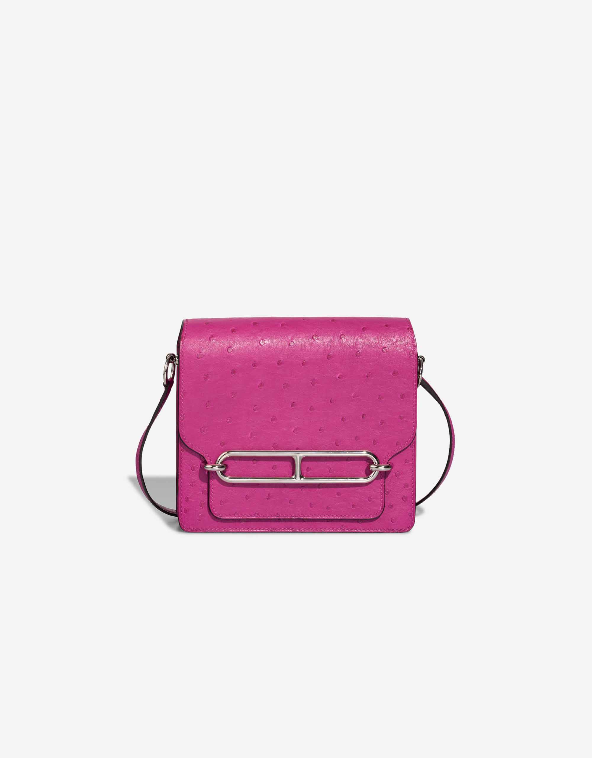 Hermès Roulis 18 Ostrich Rose Pourpre | SACLÀB