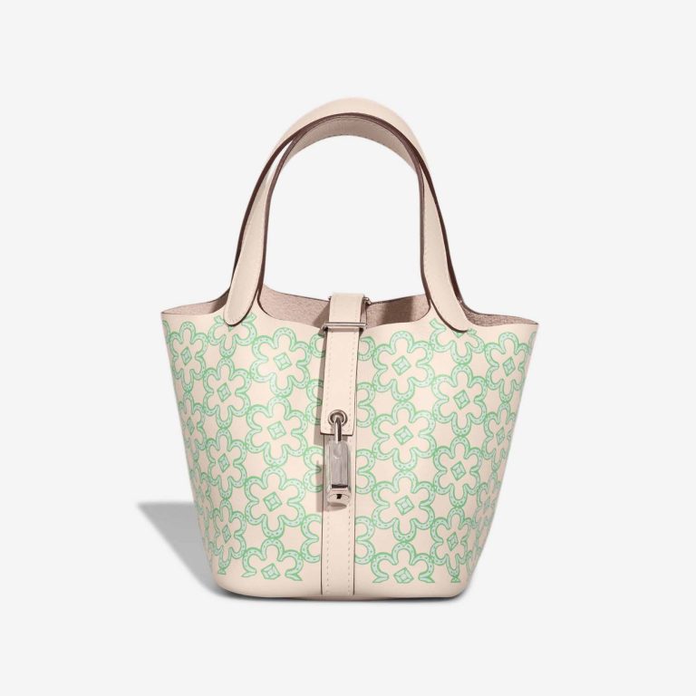Hermès Picotin Micro Lucky Daisy Swift Nata / Vert / White Front | Sell your designer bag