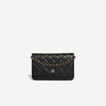 Chanel Timeless Wallet On Chain Lamb Black Front | Sell your designer bag