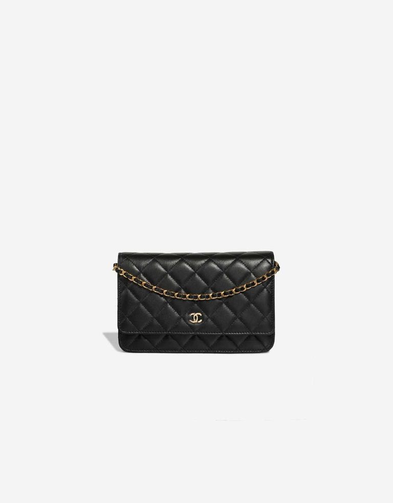 Chanel Timeless Wallet On Chain Lamb Black Front | Sell your designer bag