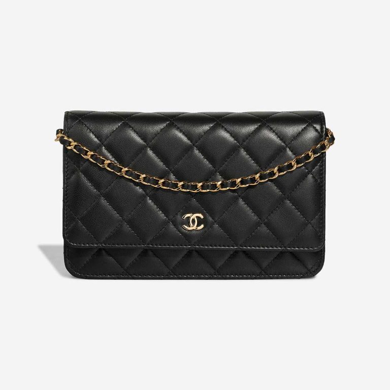 Chanel Timeless Wallet On Chain Lamb Black Front | Sell your designer bag