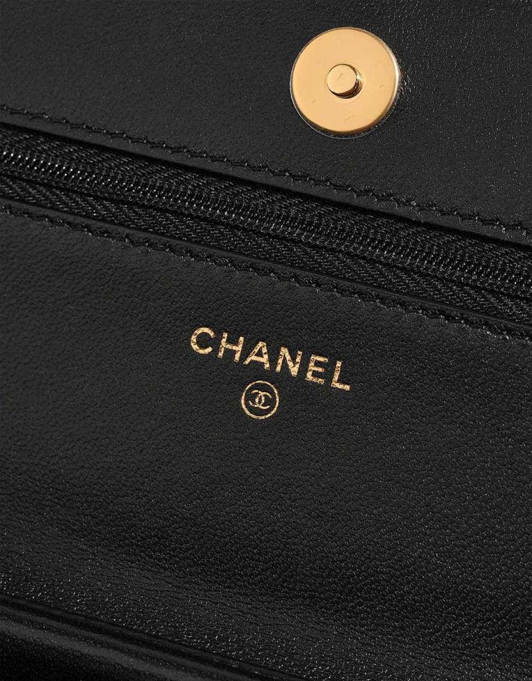 Chanel Timeless Wallet On Chain Lamb Black Logo | Sell your designer bag