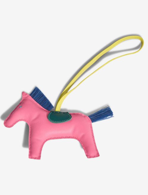 Hermès Rodeo MM Milo Lamb Bleu France / Jaune de Naples / Malachite / Rose Azalée Front | Sell your designer bag