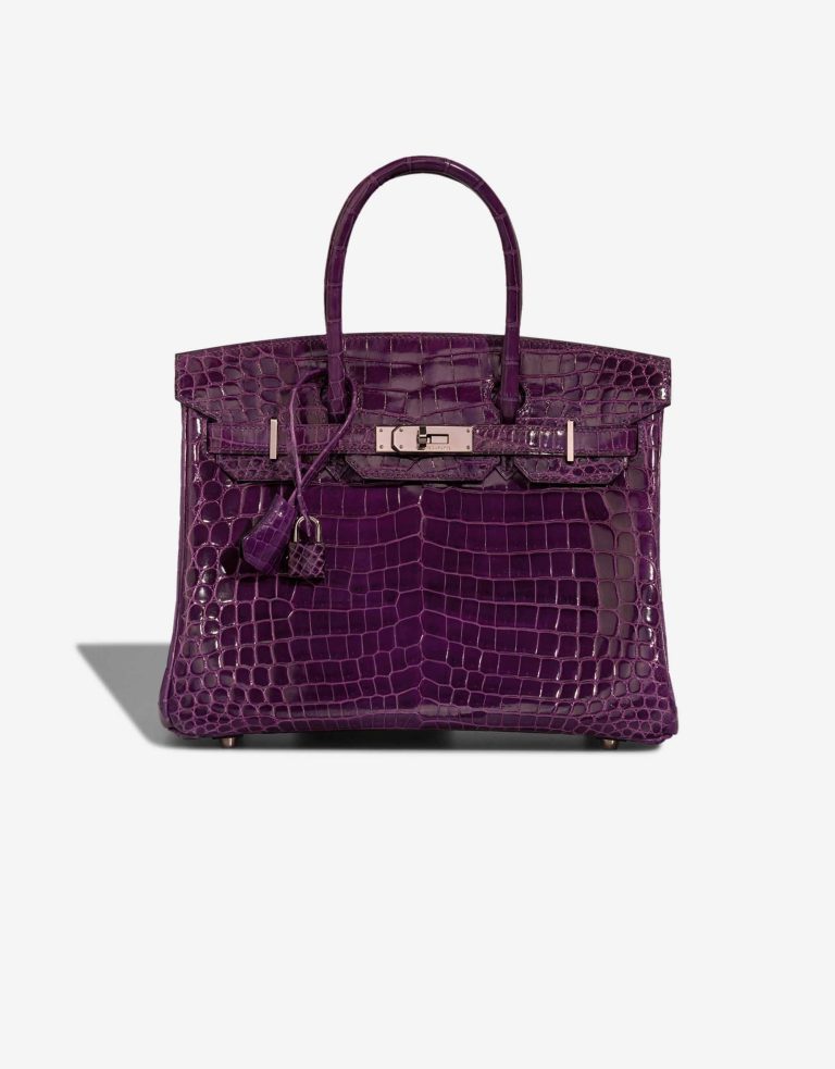 Hermès Birkin 30 Niloticus Crocodile Amethyst Front | Sell your designer bag
