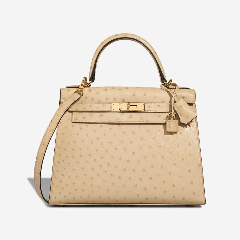 Hermès Kelly 28 Ostrich Parchemin Front | Sell your designer bag
