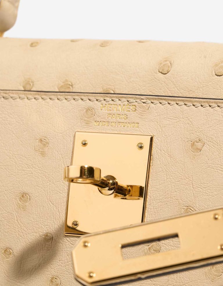 Hermès Kelly 28 Ostrich Parchemin Logo | Sell your designer bag
