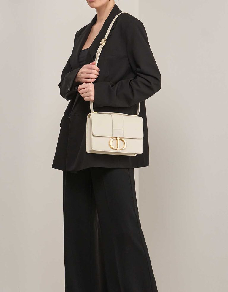 Dior 30 Montaigne Calf White on Model | Sell your designer bag