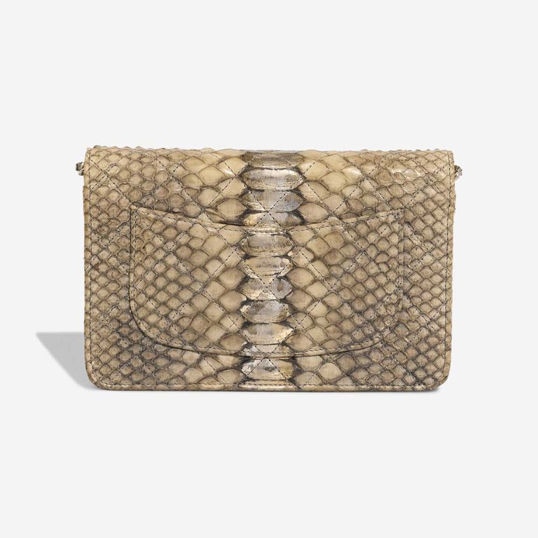 Chanel Wallet On Chain Python Beige / Gold | Sell your designer bag