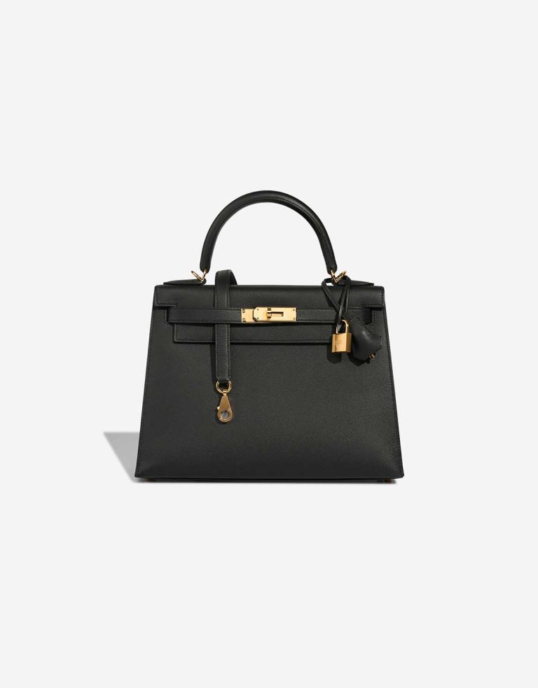 Hermès Kelly 28 Veau Madame Black Front | Sell your designer bag