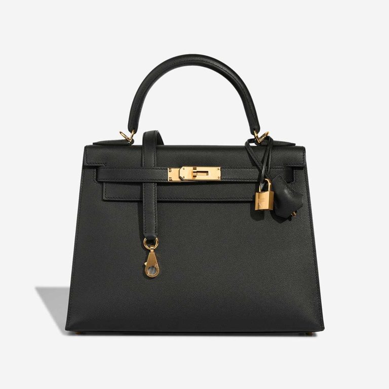 Hermès Kelly 28 Veau Madame Black Front | Sell your designer bag