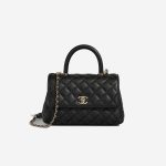 Chanel Timeless Handle Small Caviar Black Front | Sell your designer bag