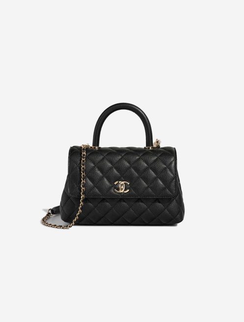 Chanel Timeless Handle Small Caviar Black Front | Sell your designer bag