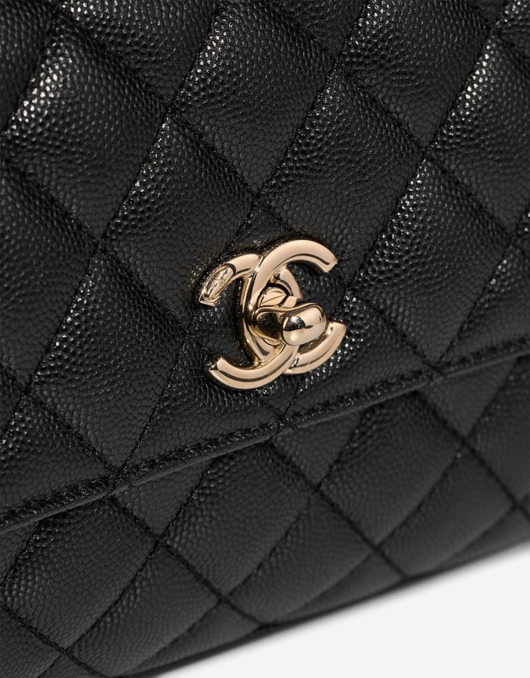 Chanel Timeless Handle Small Caviar Black Closing System | Sell your designer bag