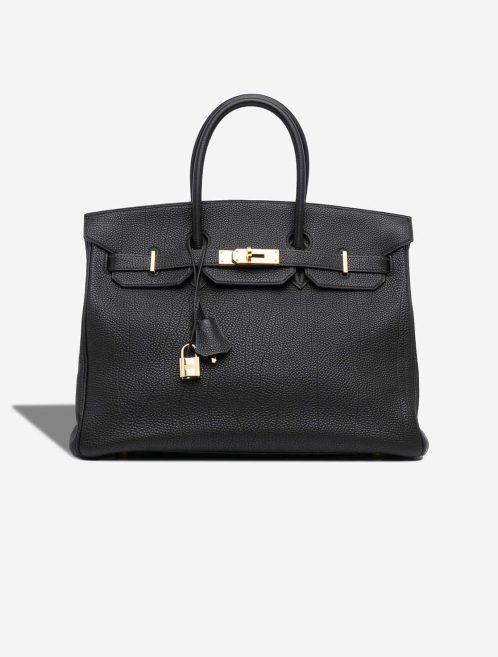 Hermès Birkin 35 Vache Fjord Black Front | Sell your designer bag