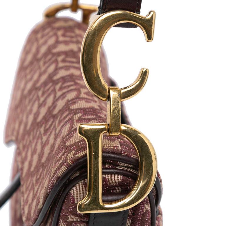 Dior Saddle Medium Oblique Jacquard Red Signs of wear | Sell your designer bag