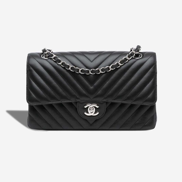 Chanel Timeless Medium Lamb Black Front | Sell your designer bag