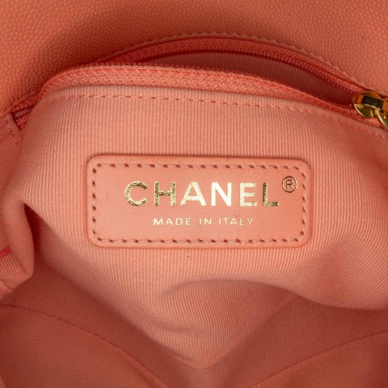 Chanel CC You Flap Bag Mini Caviar Orange Logo | Sell your designer bag