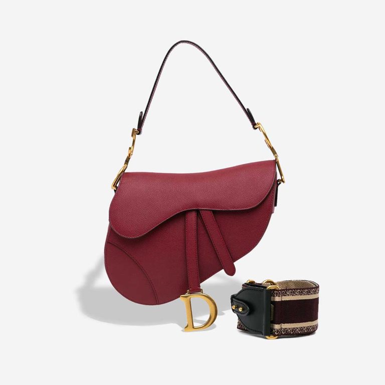 Dior Saddle Medium Calf Red Front | Sell your designer bag