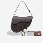 Dior Saddle Medium Calf Dark Brown Front | Sell your designer bag