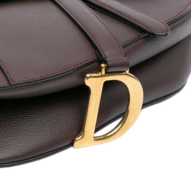 Dior Saddle Medium Calf Dark Brown Closing System | Sell your designer bag