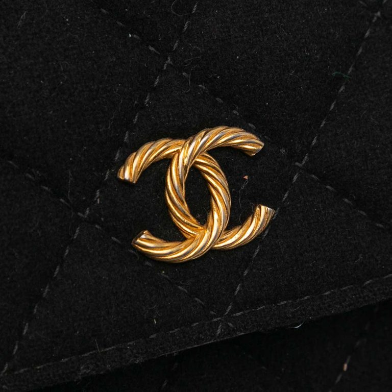 Chanel Wallet On Chain Paris-Hamburg Wool Black Closing System | Sell your designer bag