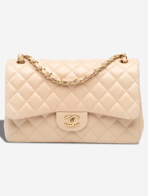 Chanel Timeless Jumbo Lamb Beige Front | Sell your designer bag
