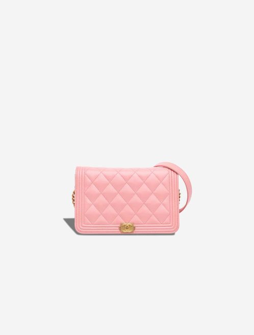 Chanel Boy Wallet On Chain Small Lamb Pink Front | Sell your designer bag