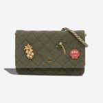 Chanel Wallet On Chain Coco Cuba Canvas Green Front | Sell your designer bag
