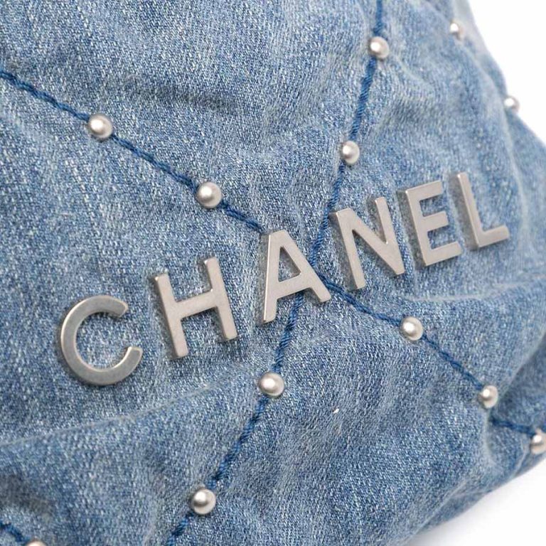 Chanel 22 Mini Denim Blue Closing System | Sell your designer bag