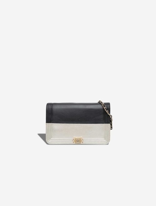 Chanel Boy Wallet On Chain Calf Black / Silver Front | Sell your designer bag