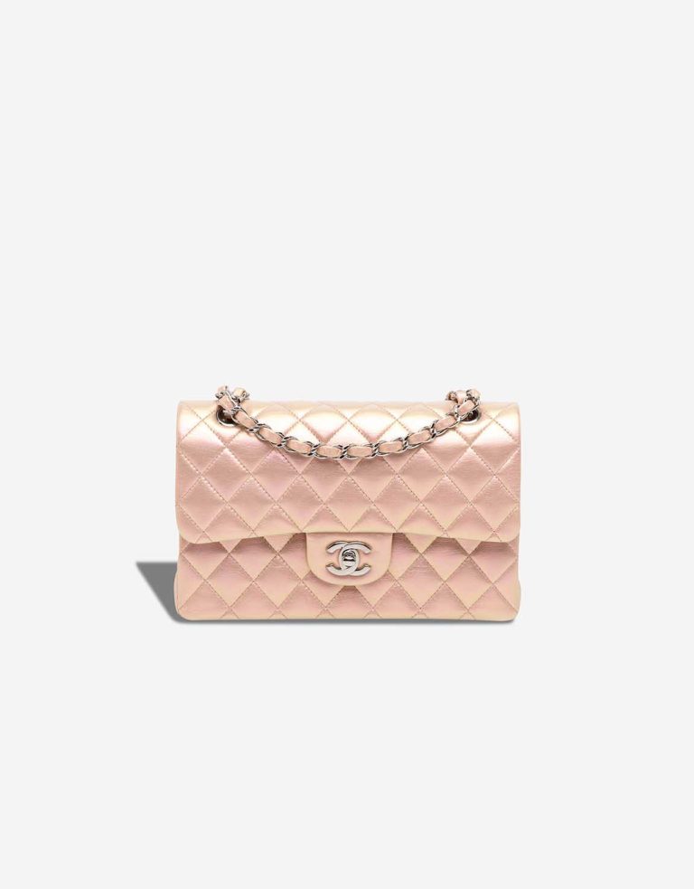 Chanel Timeless Small Lamb Light Pink / Iridescent Front | Sell your designer bag