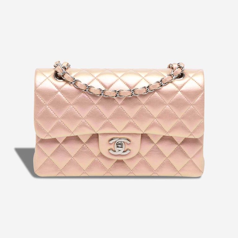 Chanel Timeless Small Lamb Light Pink / Iridescent Front | Sell your designer bag