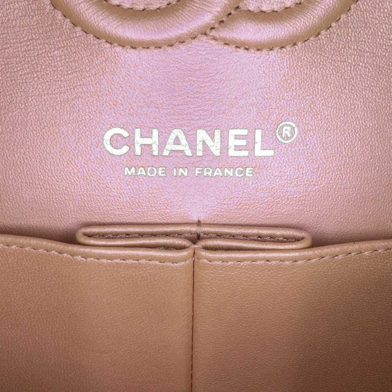 Chanel Timeless Small Lamb Light Pink / Iridescent Logo | Sell your designer bag