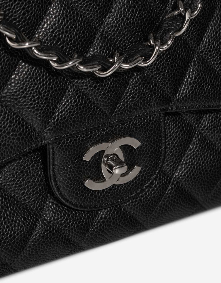 Chanel Timeless Jumbo Caviar Black Closing System | Sell your designer bag