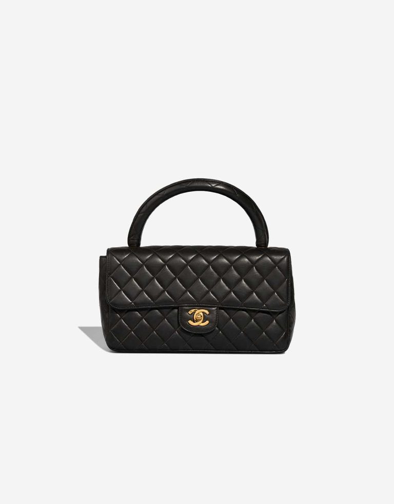 Chanel Timeless Handle Medium Lamb Black Front | Sell your designer bag
