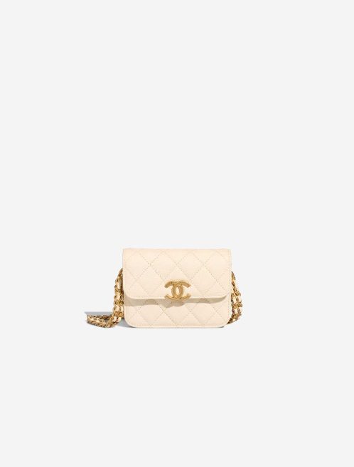 Chanel Wallet On Chain Caviar White Front | Sell your designer bag