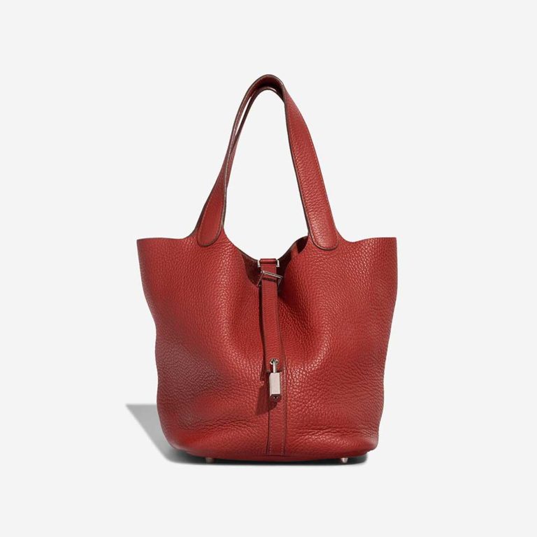 Hermès Picotin 22 Clémence Rouge Grenat Front | Sell your designer bag