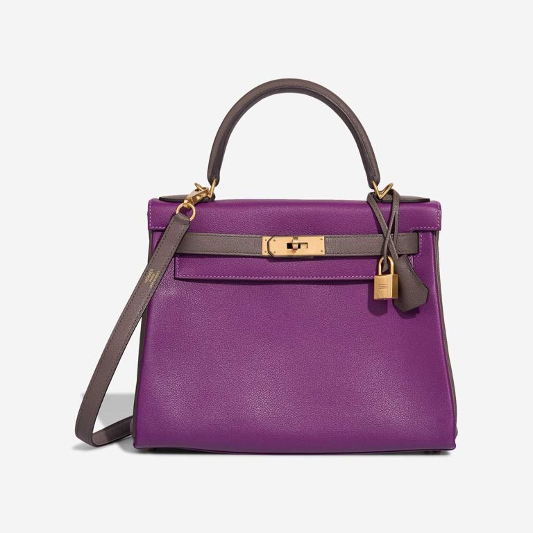 Hermès Kelly HSS 28 Evercolor Anemone / Étoupe Front | Sell your designer bag