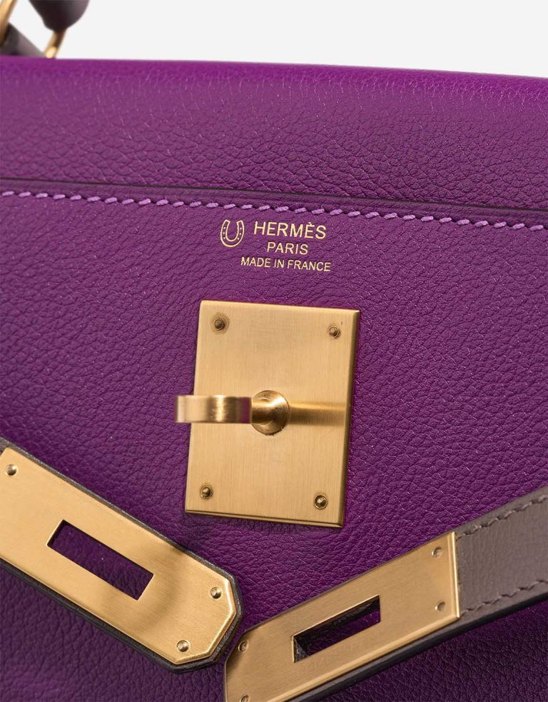 Hermès Kelly HSS 28 Evercolor Anemone / Étoupe Logo | Sell your designer bag