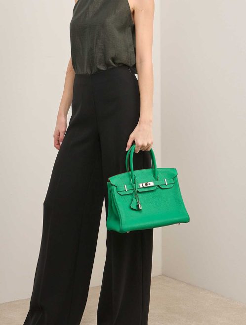 Hermès Birkin 30 Togo Menthe on Model | Sell your designer bag