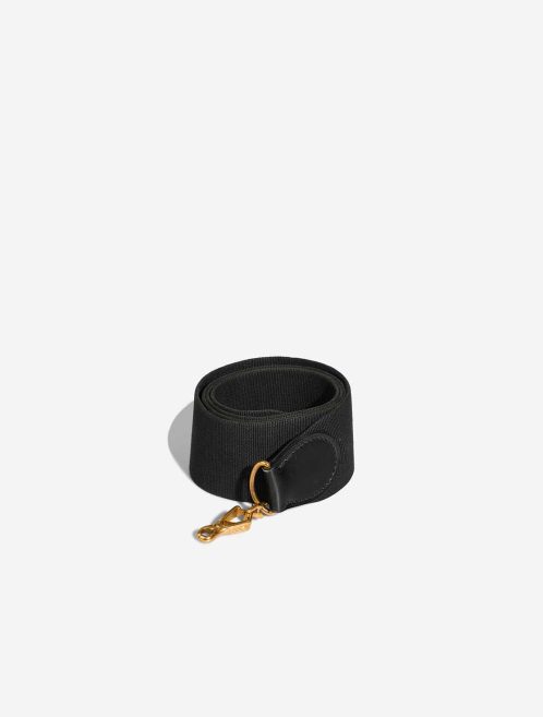 Hermès Kelly Strap Canvas / Box Black Front | Sell your designer bag