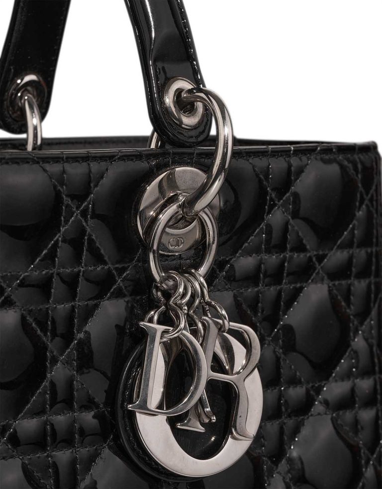 Dior Lady Large Patent Black Closing System | Sell your designer bag