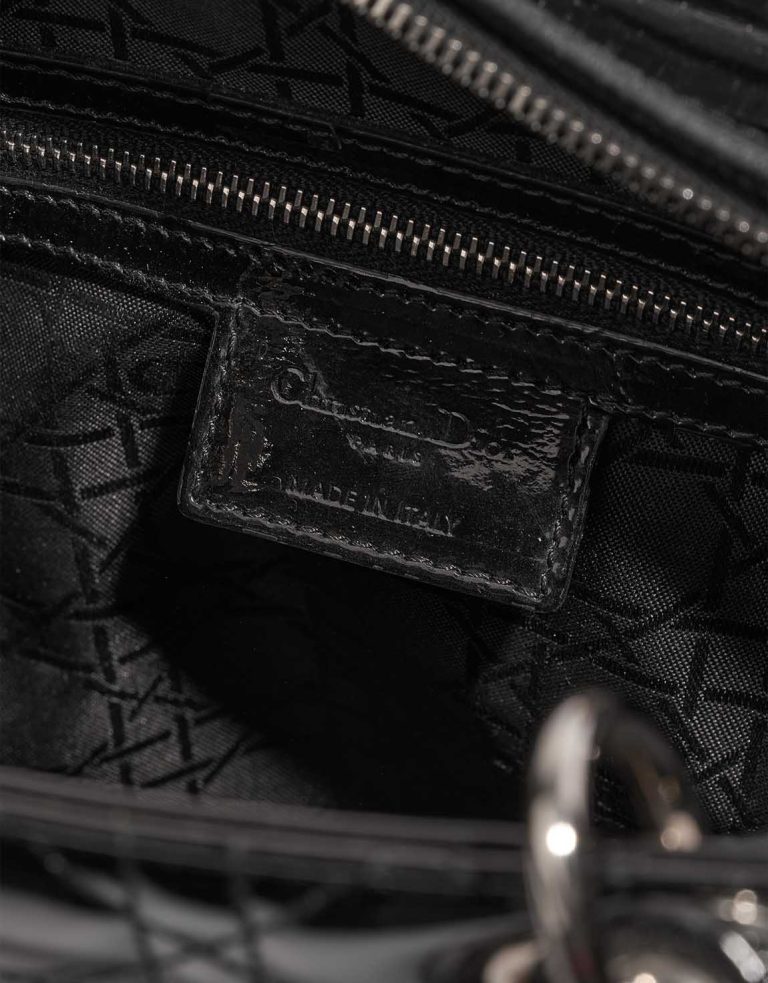 Dior Lady Large Patent Black Logo | Sell your designer bag