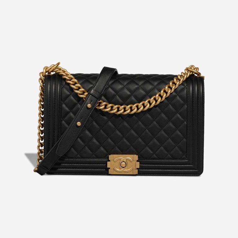 Chanel Boy New Medium Calf Black Front | Sell your designer bag