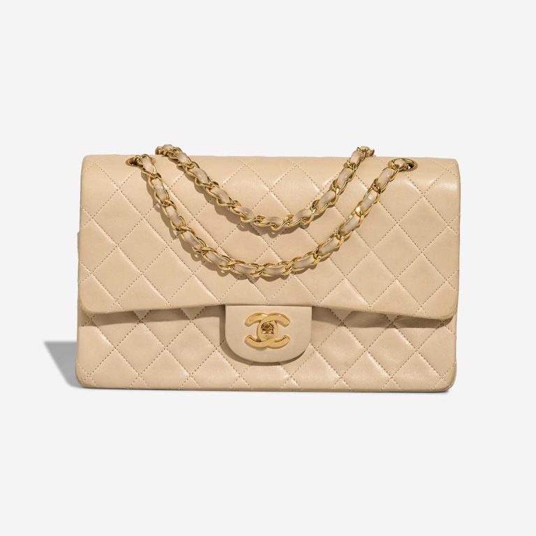 Chanel Timeless Medium Lamb Beige Front | Sell your designer bag