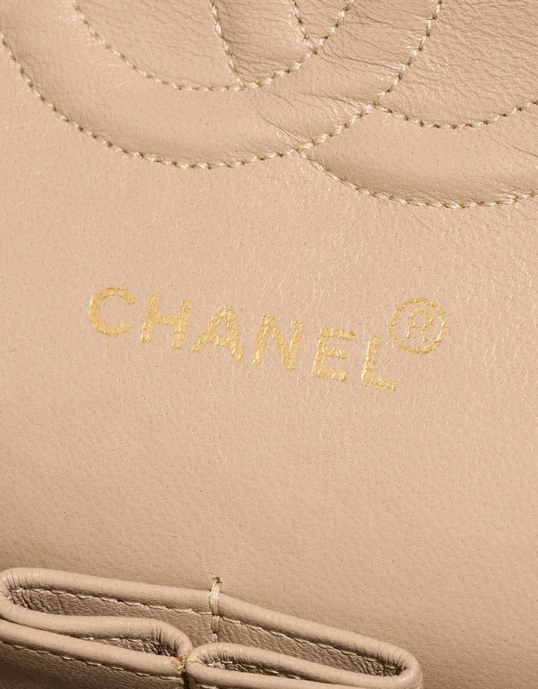 Chanel Timeless Medium Lamb Beige Logo | Sell your designer bag